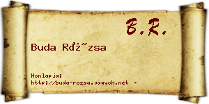 Buda Rózsa névjegykártya