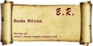 Buda Rózsa névjegykártya