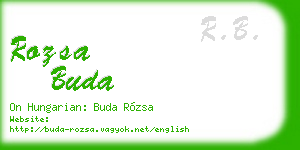 rozsa buda business card