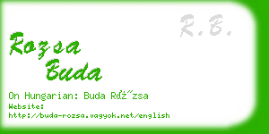 rozsa buda business card